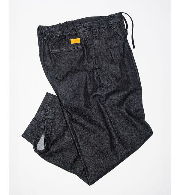 ADAM ET ROPE'「ワイド イージー デニムパンツ / ADAM ET ROPE' JEANS -GRID-」|デニム|ブラック系(02)