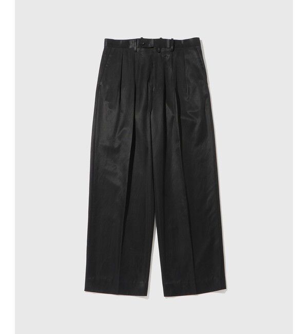 ADAM ET ROPE'「コットンキュプラ ツープリーツ ワイド スラックス / セットアップ対応」|スラックス|