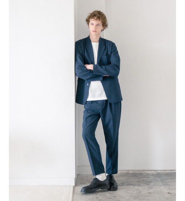 ADAM ET ROPE'「	【COVEROSS/カバロス】テーラードジャケット&times;イージースラックス セットアップ」|スーツ|ネイビー(40)