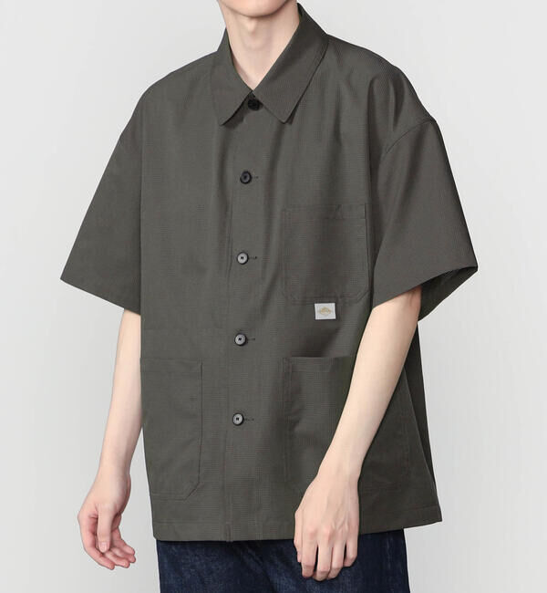 DANTON「DANTON | リップストップ 半袖カバーオールシャツ MEN」|シャツ・ブラウス|CHARCOAL