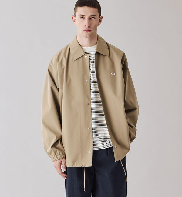 DANTON「DANTON | 3レイヤークロス コーチジャケット MEN」|テーラードジャケット|BEIGE