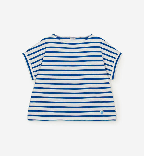 ORCIVAL「ORCIVAL | コットンレジェ ボートネック 半袖Tシャツ WOMEN」|Tシャツ・カットソー|BLUE系1