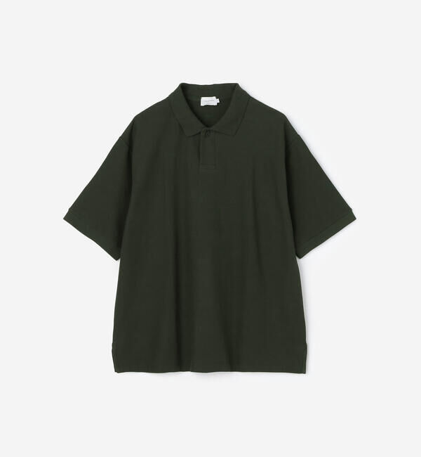 handvaerk「handvaerk | コットンピケ ポロシャツ MEN」|ポロシャツ|GREEN系1