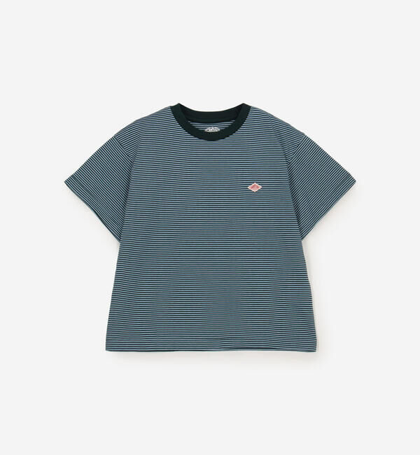 DANTON「DANTON | クルーネック Tシャツ STRIPE WOMEN」|Tシャツ・カットソー|BLUE系1