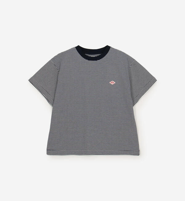 DANTON「DANTON | クルーネック Tシャツ STRIPE WOMEN」|Tシャツ・カットソー|NAVY系1