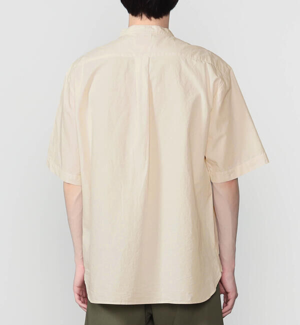 DANTON「DANTON | コットンリネンブロード バンドカラー半袖シャツ MEN」|シャツ・ブラウス|