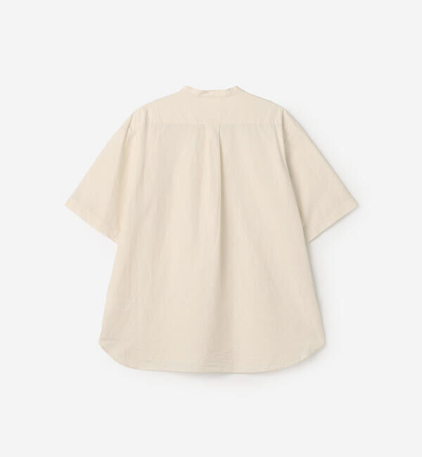 DANTON「DANTON | コットンリネンブロード バンドカラー半袖シャツ MEN」|シャツ・ブラウス|