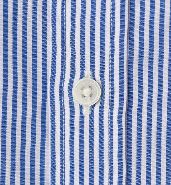 GYMPHLEX「Gymphlex | コットン フレンチスリーブシャツ STRIPE WOMEN」|シャツ・ブラウス|