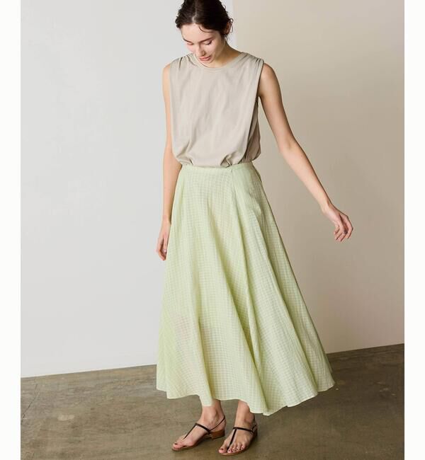  「WALANCE | ナチュラルダイ ミントジャージースリーブレストップ WOMEN」|Tシャツ・カットソー|GREIGE