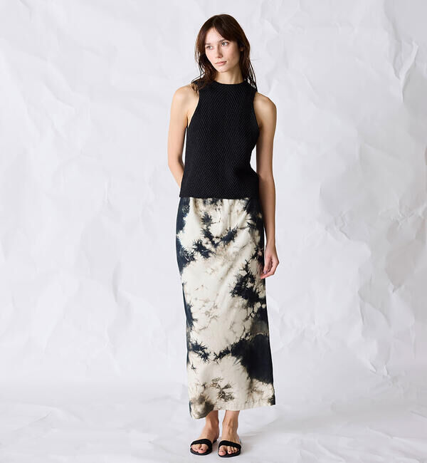  「WALANCE | シルクネップ ロングスカート WOMEN」|スカート|