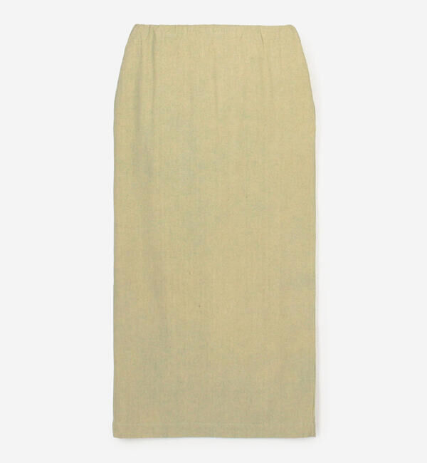  「WALANCE | シルクネップ ロングスカート WOMEN」|スカート|GREEN系1