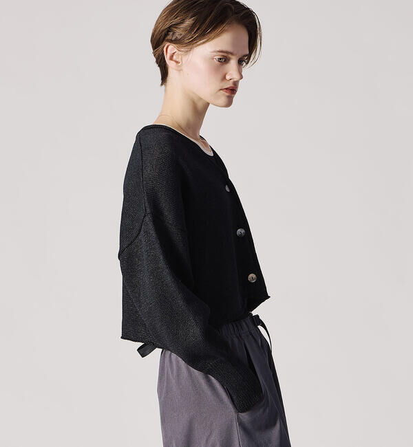  「WALANCE | 2way ペーパーニット カーディガン WOMEN」|ニット・セーター|