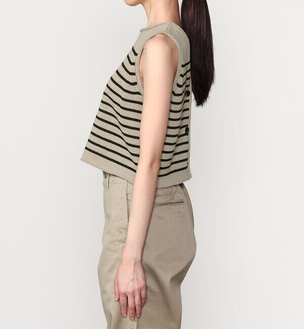  「WALANCE | 2way ペーパーニット ノースリーブトップ WOMEN」|ベスト・ジレ|