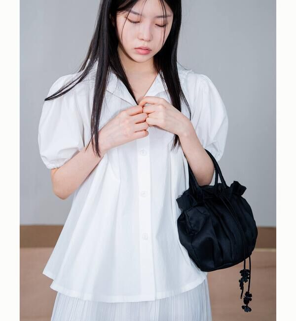  「eunoia | オーガンジー ミニトートバッグ WOMEN」|トートバッグ|BLACK