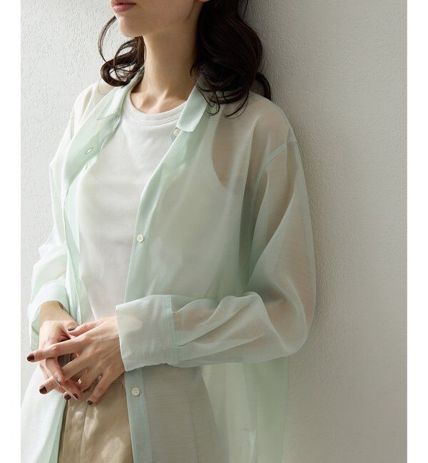 THE PAUSE「【THE PAUSE】シアーオーガンジーシャツ」|シャツ・ブラウス|