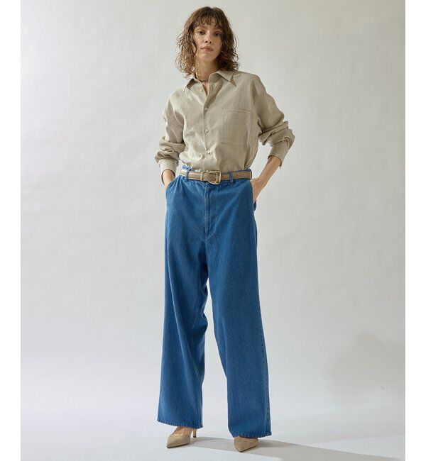 Drawing Numbers「【Drawing Numbers】リヨセルコットンワイドデニム」|チノ|