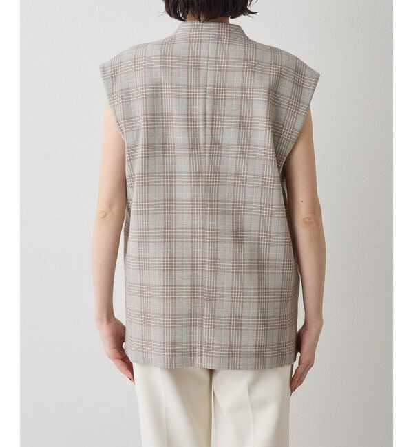  「コットンチェックジレ」|ベスト・ジレ|