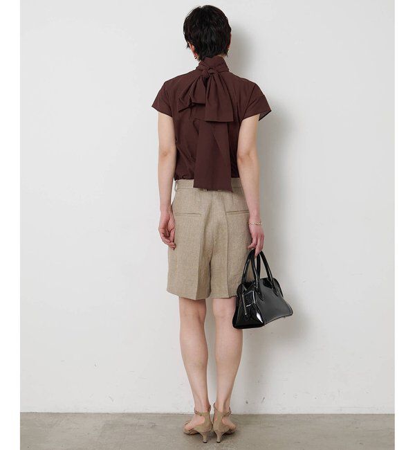  「リネンハーフタックパンツ」|チノ|