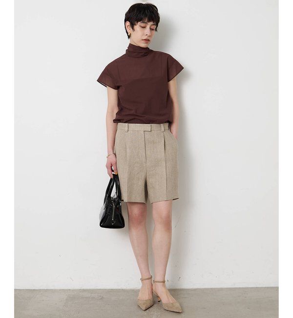  「リネンハーフタックパンツ」|チノ|