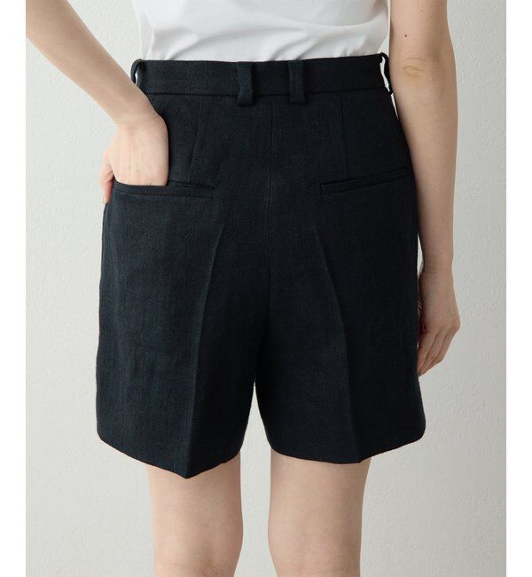  「リネンハーフタックパンツ」|チノ|