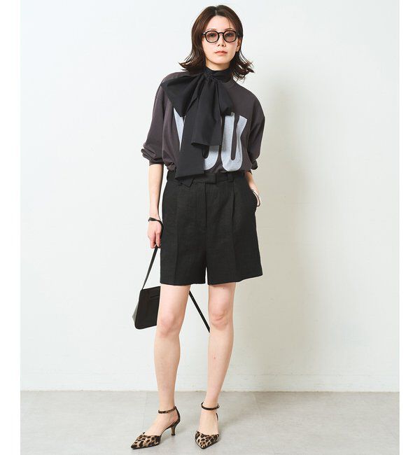  「リネンハーフタックパンツ」|チノ|