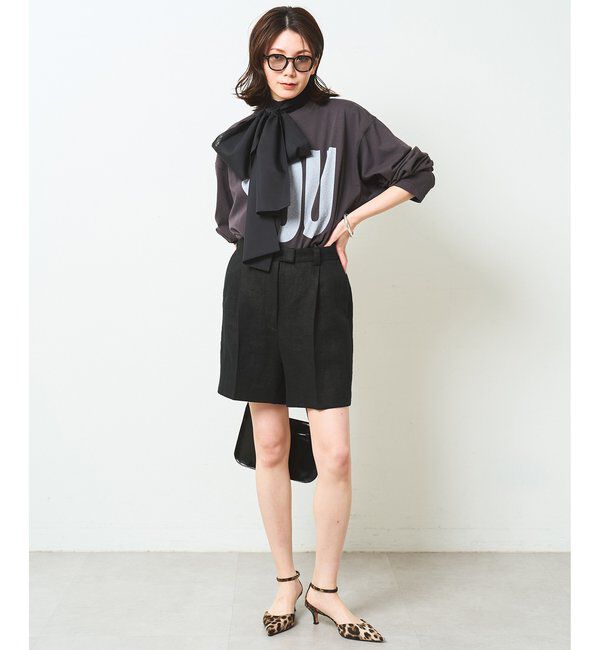  「リネンハーフタックパンツ」|チノ|