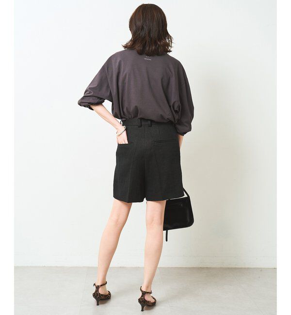  「リネンハーフタックパンツ」|チノ|