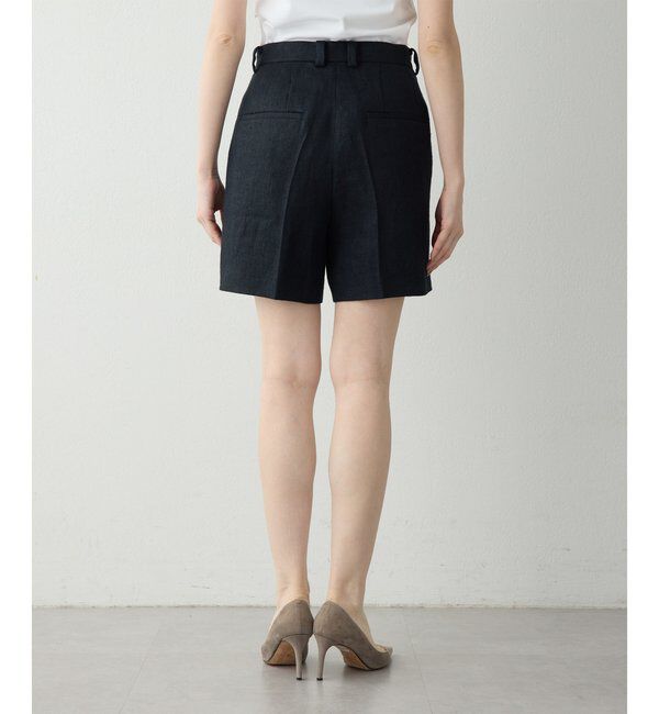  「リネンハーフタックパンツ」|チノ|