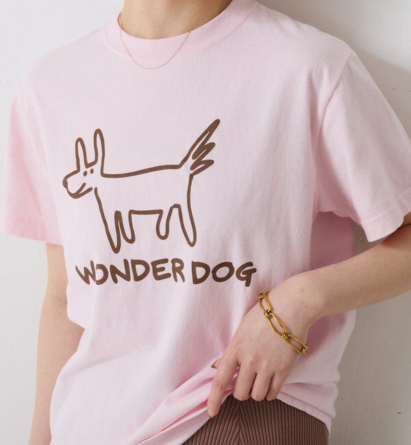  「【REGENCY WORKS/リージェンシー ワークス】ドッグプリントTシャツ」|Tシャツ・カットソー|ピンク