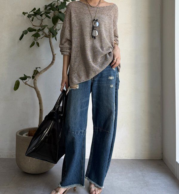  「【ベストセラーアイテム】ダメージカーブデニム」|デニム|