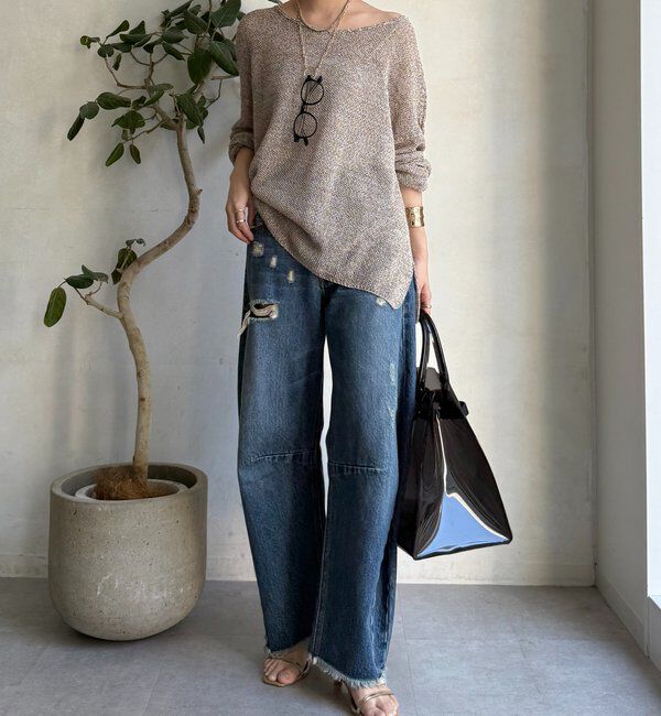  「【ベストセラーアイテム】ダメージカーブデニム」|デニム|