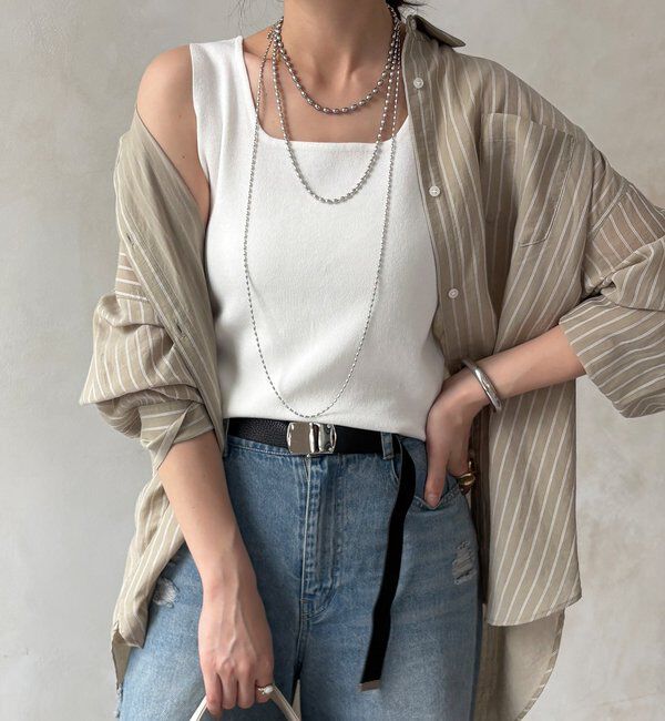  「スクエアニットタンク」|ニット・セーター|