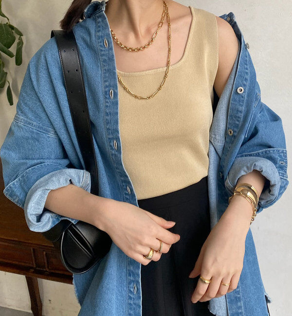  「スクエアニットタンク」|ニット・セーター|