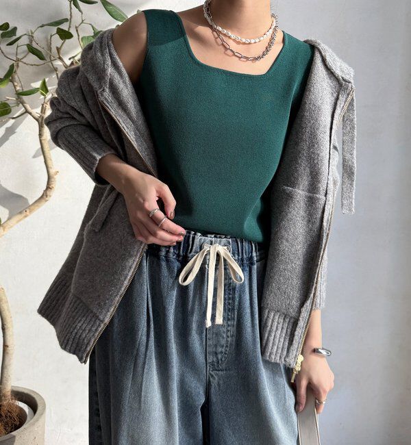  「スクエアニットタンク」|ニット・セーター|