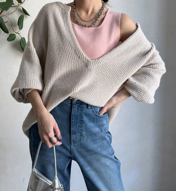  「スクエアニットタンク」|ニット・セーター|