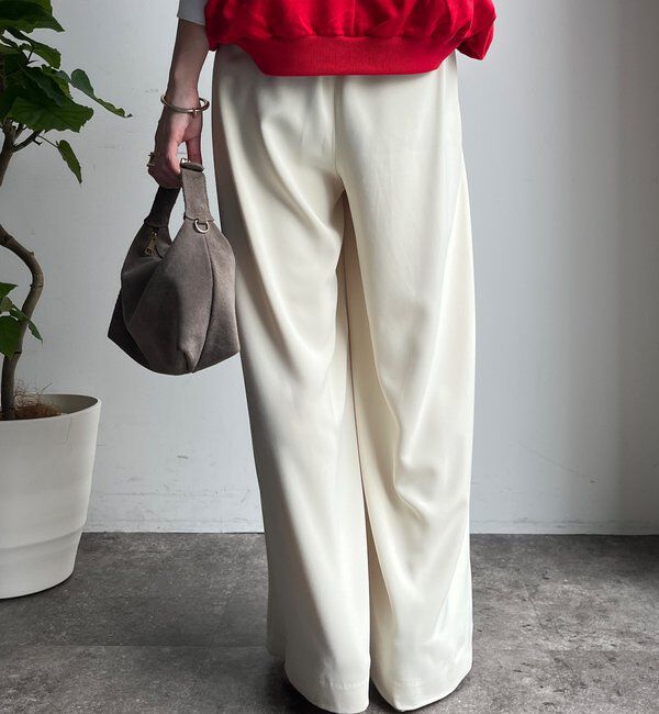  「【累計販売数3万枚突破/21色4サイズ展開！】タックワイドパンツ」|チノ|