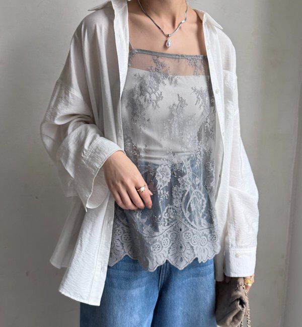  「【新色追加】スカラレースキャミ」|シャツ・ブラウス|