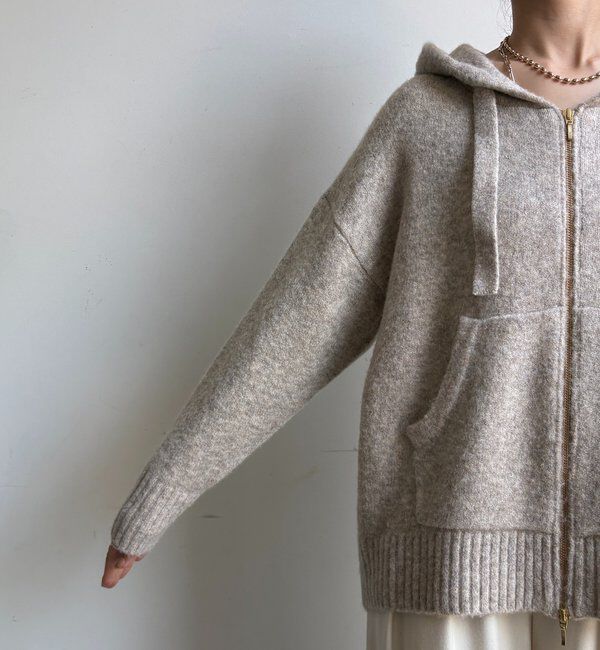  「ホイップヤーンジップフーディー」|カーディガン|