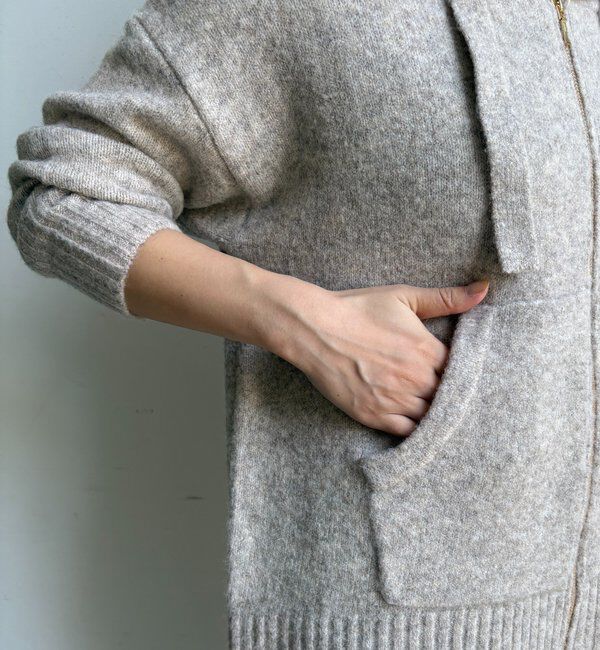  「ホイップヤーンジップフーディー」|カーディガン|