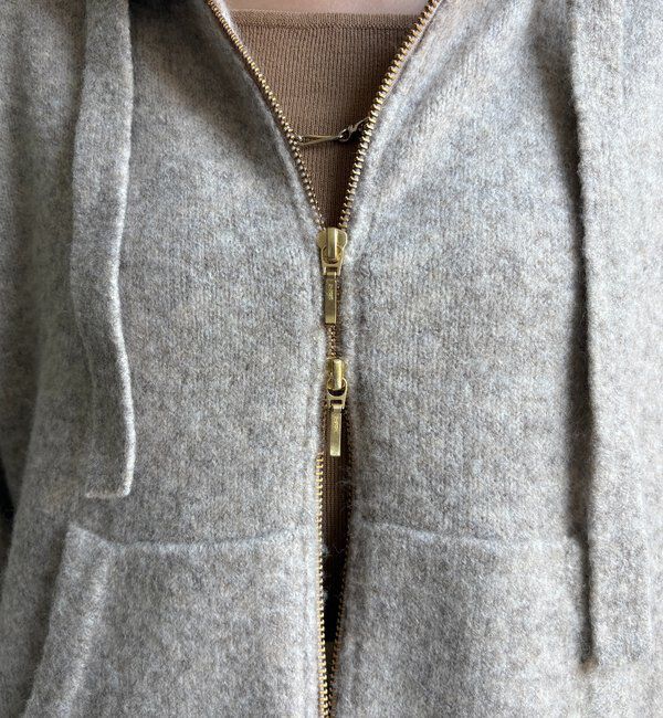  「ホイップヤーンジップフーディー」|カーディガン|