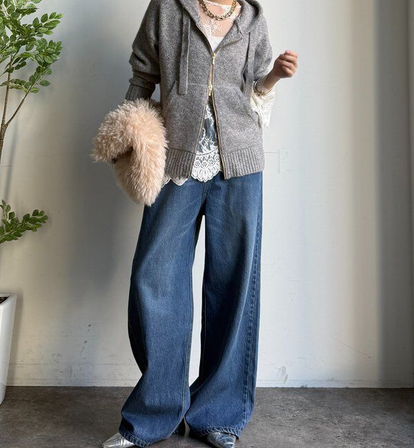  「ホイップヤーンジップフーディー」|カーディガン|