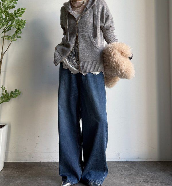  「ホイップヤーンジップフーディー」|カーディガン|