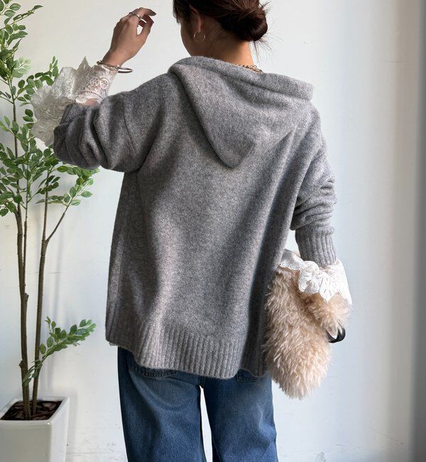  「ホイップヤーンジップフーディー」|カーディガン|