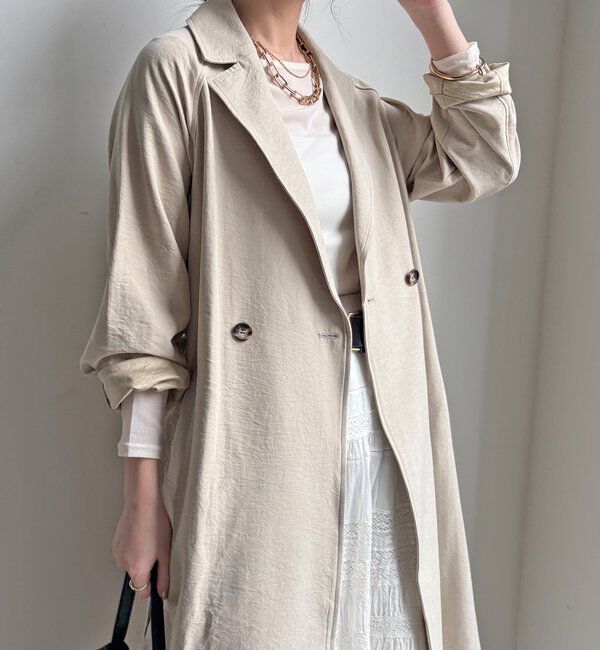  「【WEB限定】スウェードライクトレンチコート」|その他|
