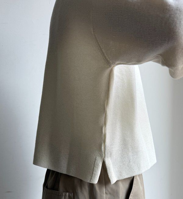  「鹿の子編み襟付ニット」|ニット・セーター|