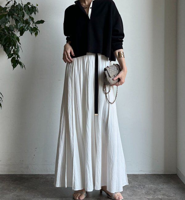  「鹿の子編み襟付ニット」|ニット・セーター|