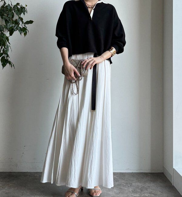  「鹿の子編み襟付ニット」|ニット・セーター|