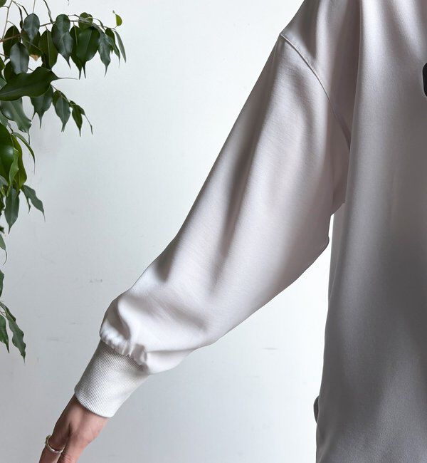  「袖リブバックボタンジョーゼットロゴプルオーバー」|シャツ・ブラウス|