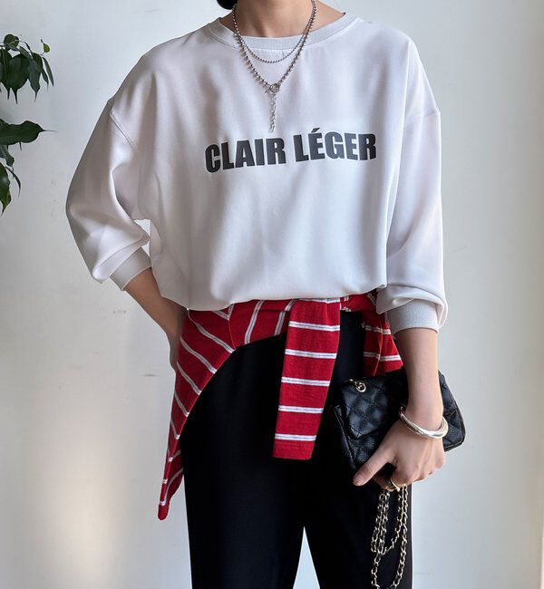  「袖リブバックボタンジョーゼットロゴプルオーバー」|シャツ・ブラウス|