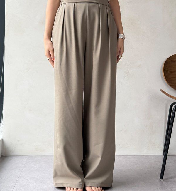  「ドライタッチワイドパンツ」|チノ|